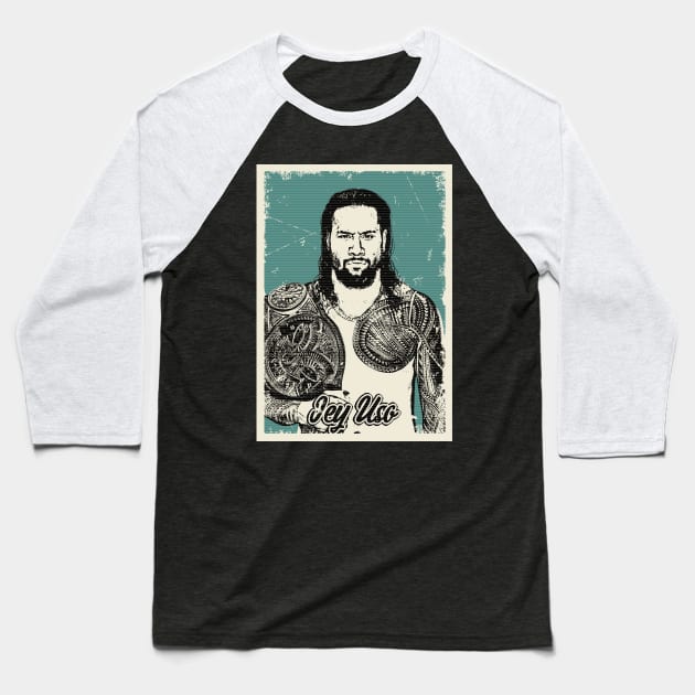 Vintage Jey Uso Wrestling Baseball T-Shirt by Pinjem Seratus